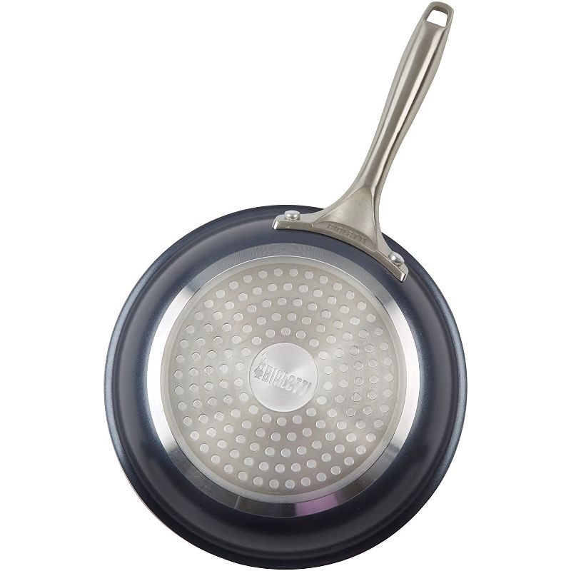 Bialetti Sapphire Nonstick Heavy Gauge Hard Anodized Cookware 8 Inch Round Versatile Frying Pan Skillet, Dark Blue