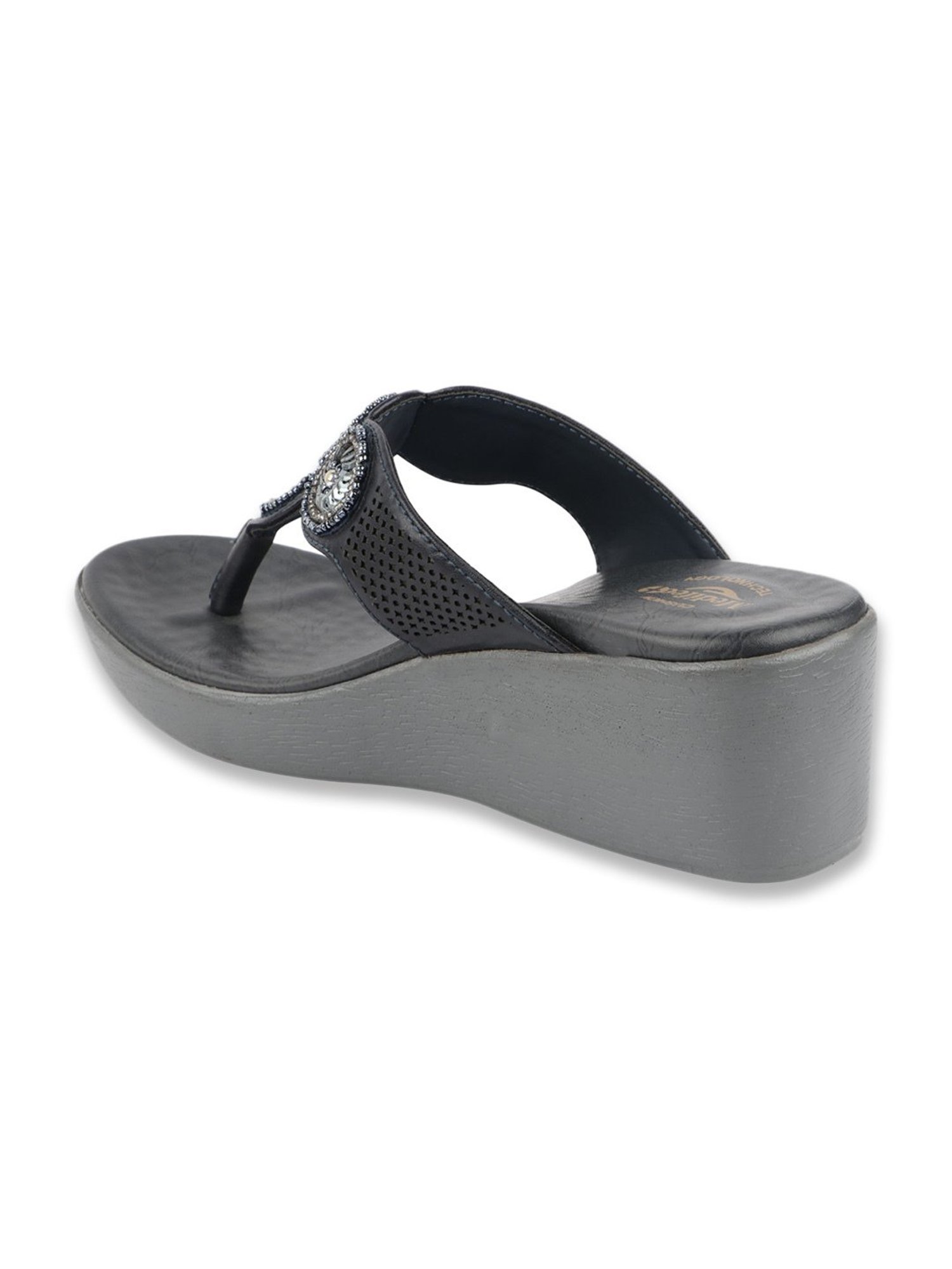 MediFeet Women's Coal Thong Wedges