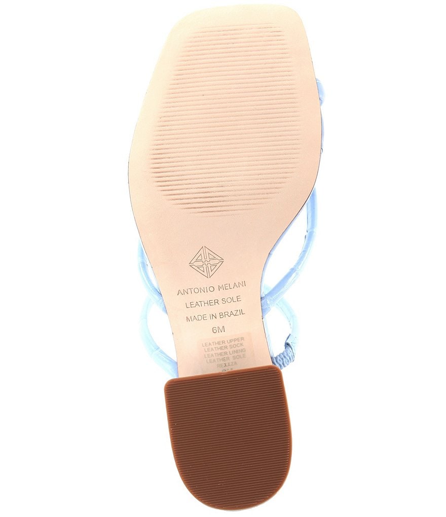 Antonio Melani Rexxza Croco Printed Leather Dress Mules