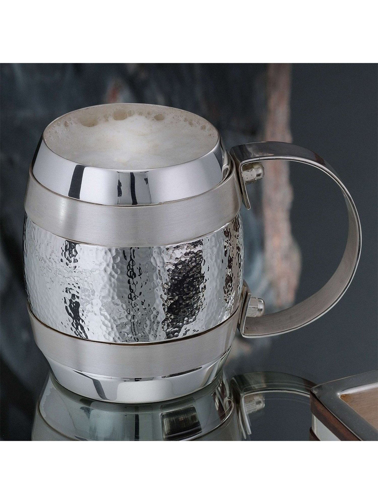 Episode Silver Plated Beer Mug Cask