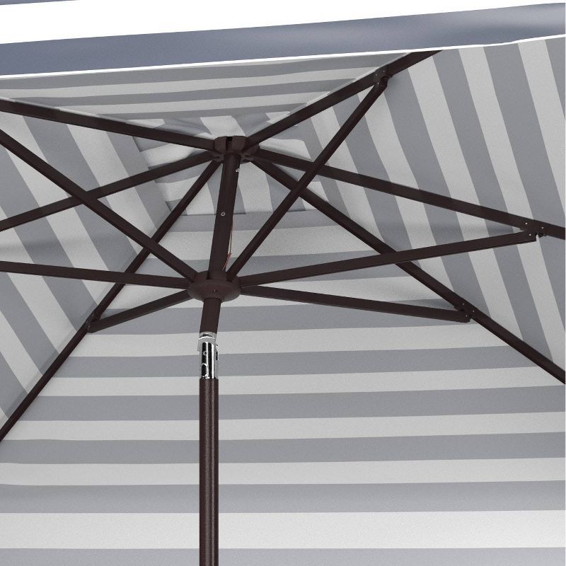 7.5' Square Elsa Fashion Line Umbrella Navy/White - Safavieh