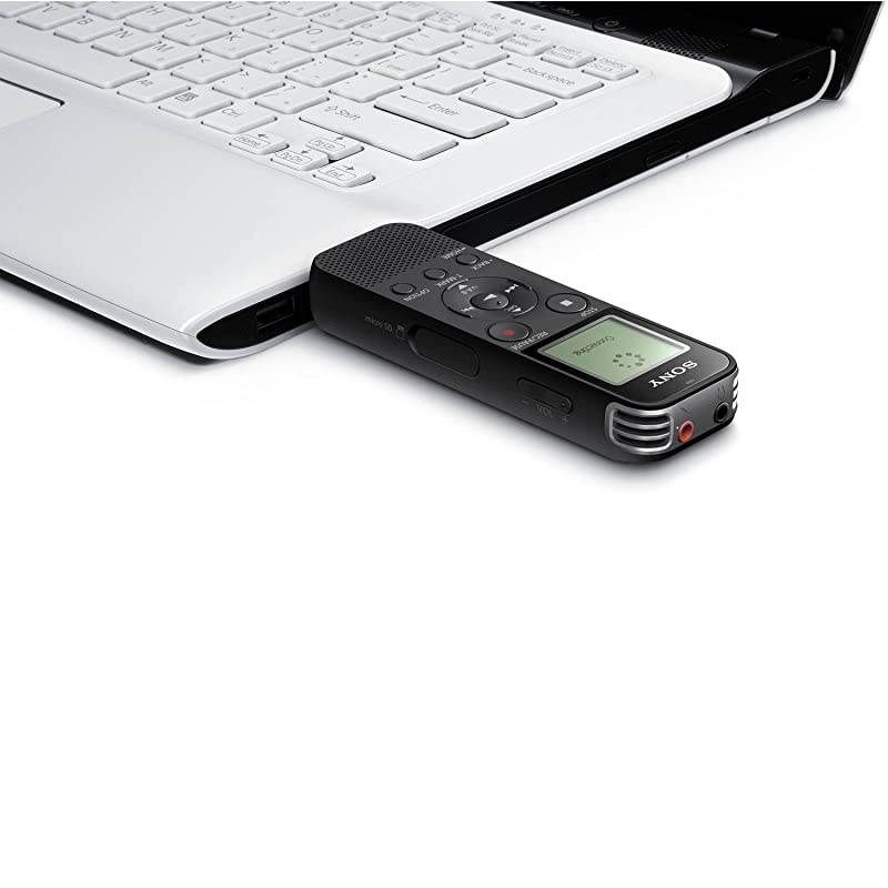 ICDPX470 Stereo Digital Voice Recorder with Builtin USB Voice Recorder and 16GB Class 10 Micro SDHC Card Bundle 2 Items