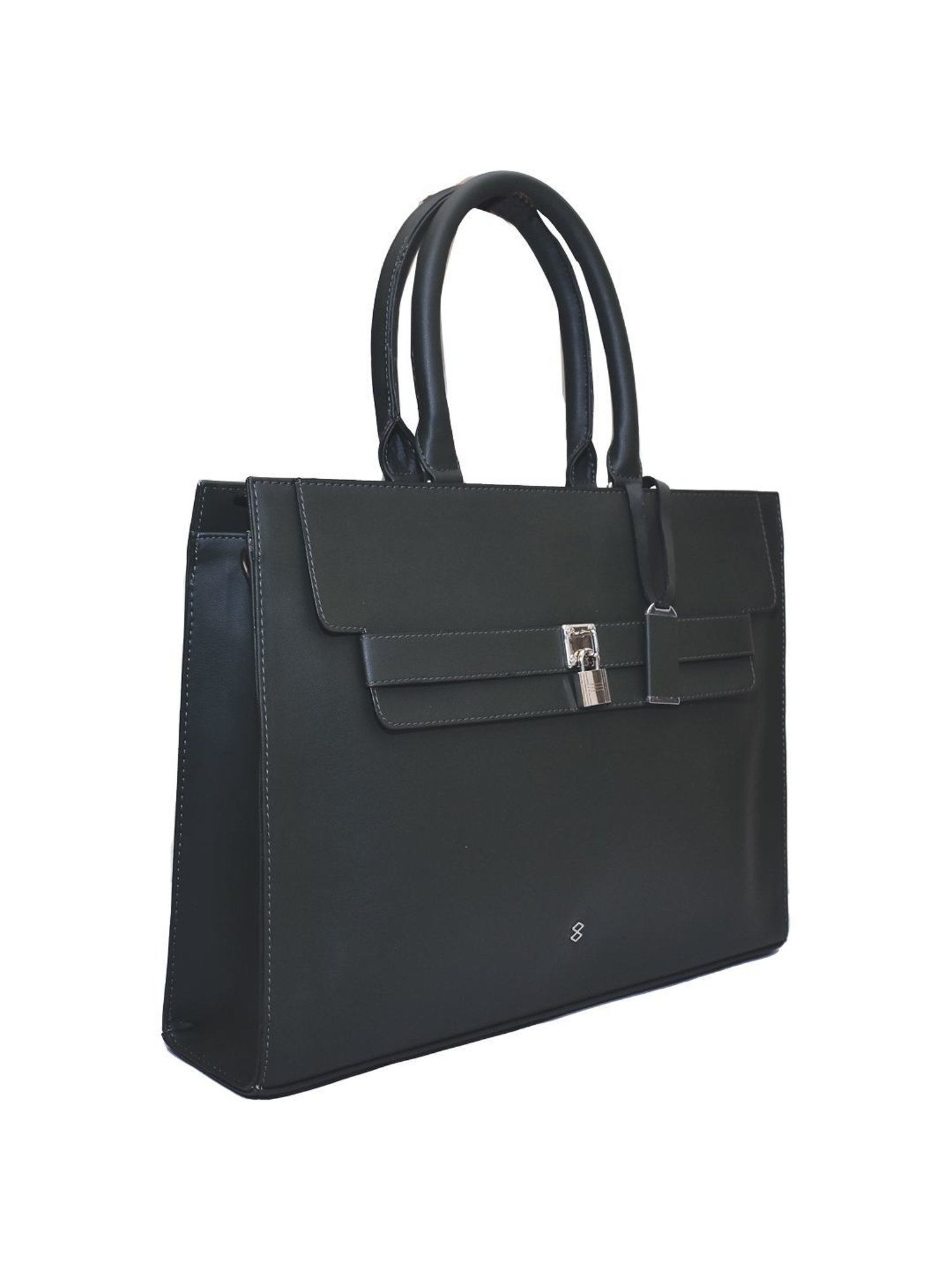 Horra Black Large Satchel Handbag