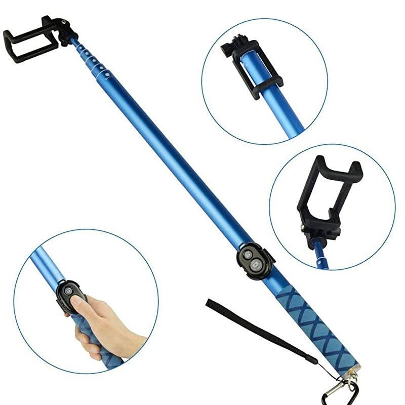 Long Selfie Stick, 118In Extendable Selfie Stick with Bluetooth Tripod Wireless Remote Shutter Holder for iPhone Android Samsung Cell Phone (6 sections size)