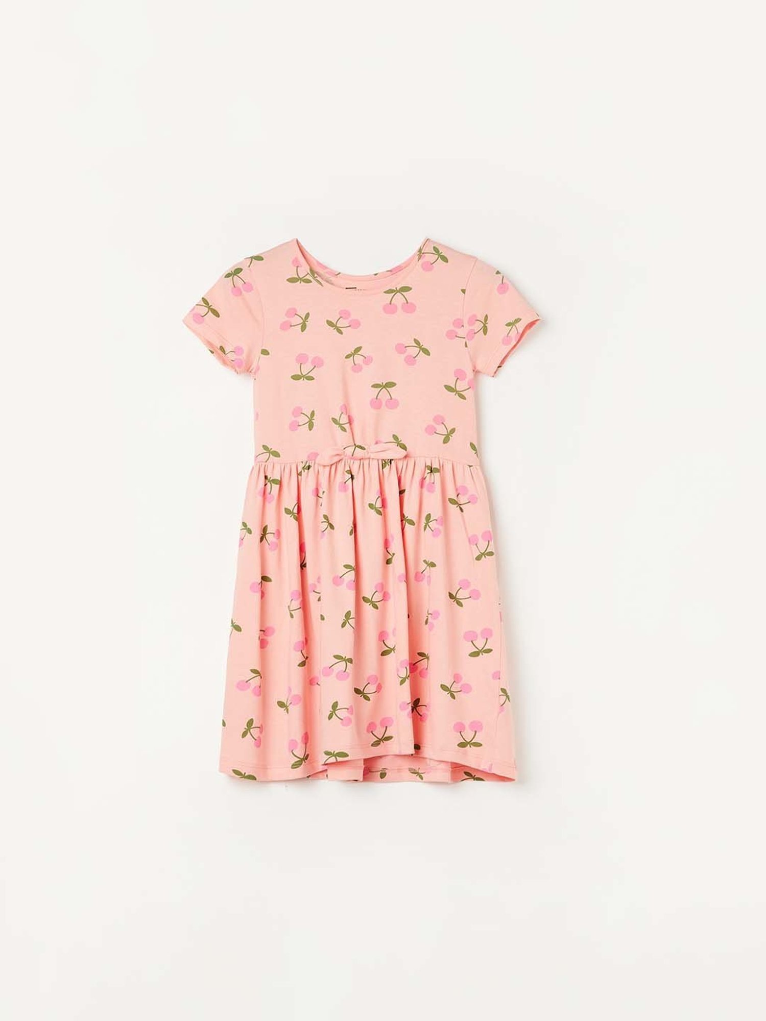 Fame Forever by Lifestyle Kids Peach Cotton Printed Dress
