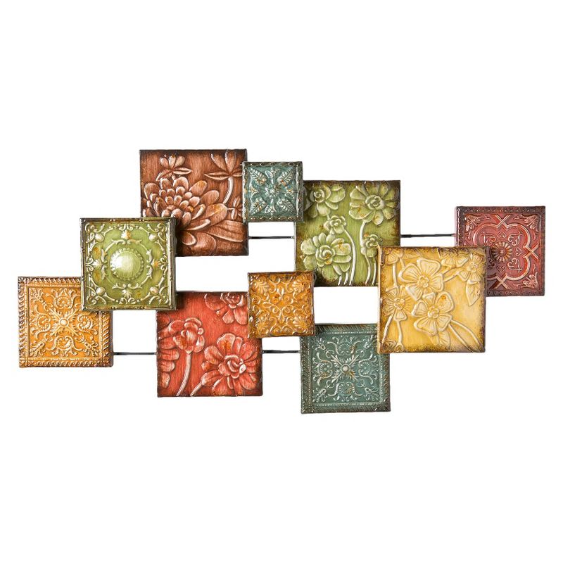 21" Floral Decorative Wall Sculpture Jewel Tones - Southern Enterprises