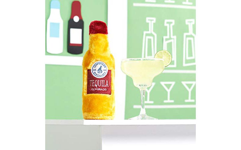 Zippy Paws - Happy Hour Crusherz Drink Themed Crunchy Water Bottle Dog Toy - Tequila