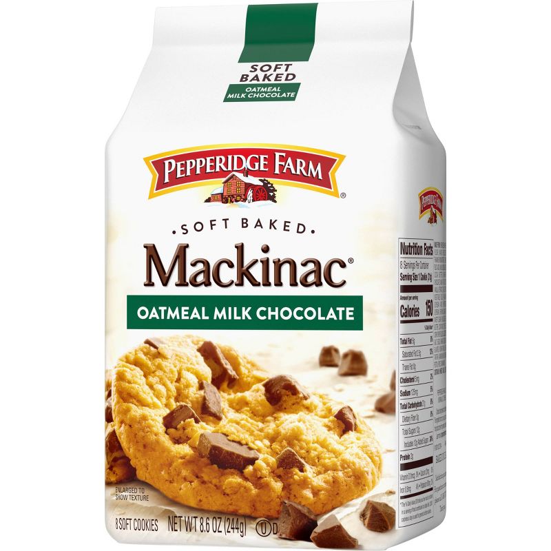 Pepperidge Farm Mackinac Soft Baked Oatmeal Milk Chocolate Cookies - 8.6oz
