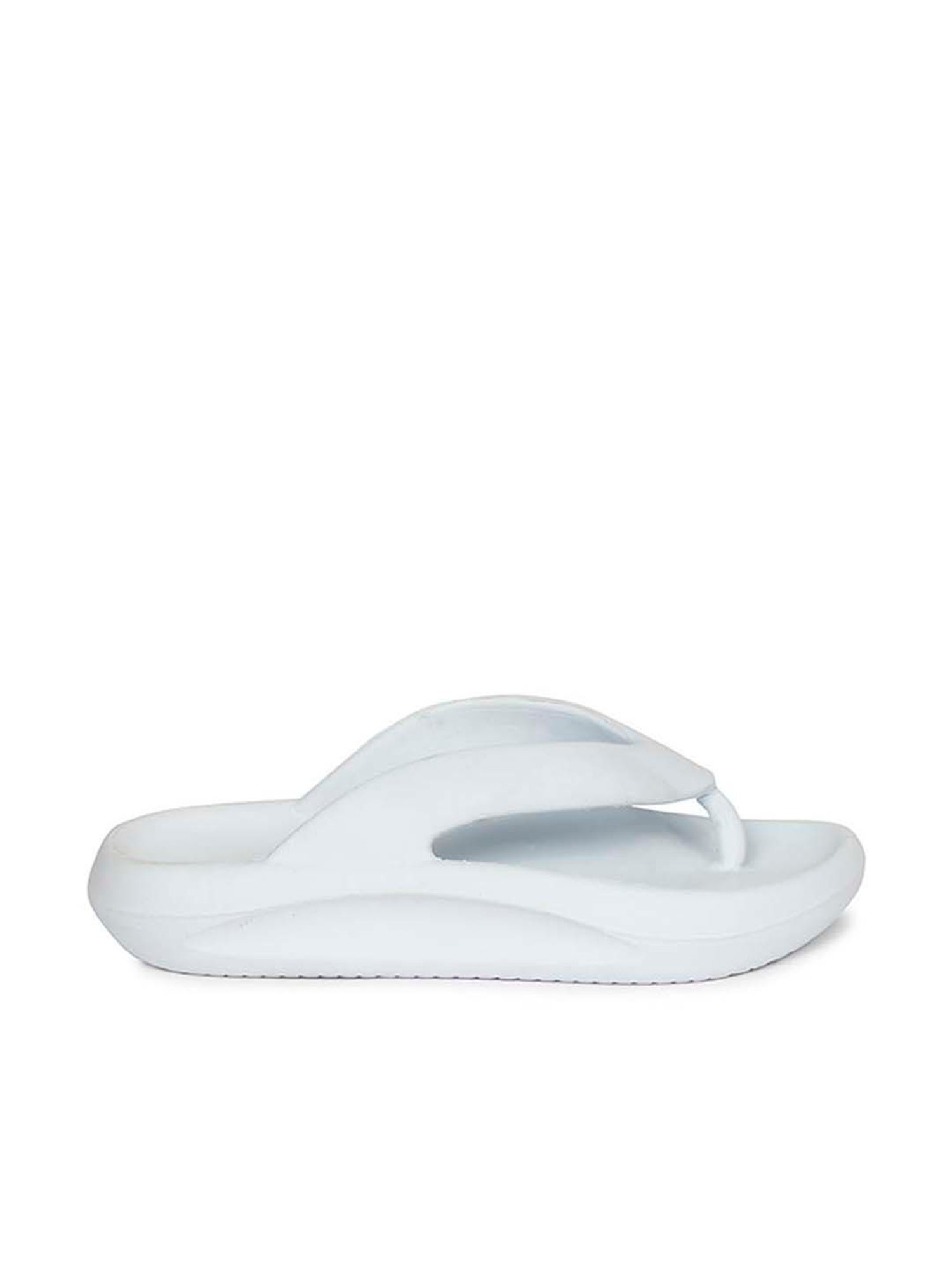 Mozafia Women's Ice Blue Flip Flops