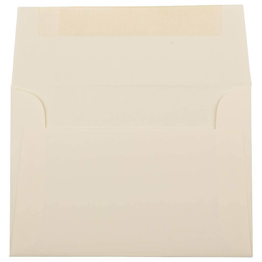 JAM PAPER 4Bar A1 Strathmore Invitation Envelopes - 3 5/8 x 5 1/8 - Ivory Wove - 50/Pack