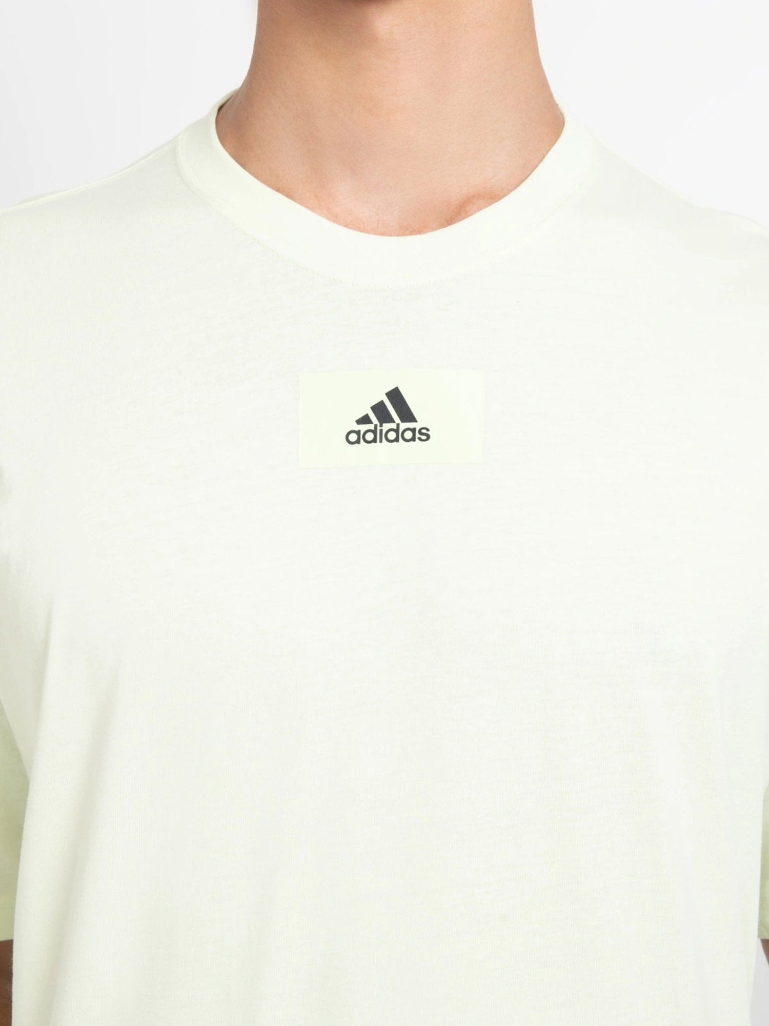 Adidas Green Cotton Regular Fit T-Shirt
