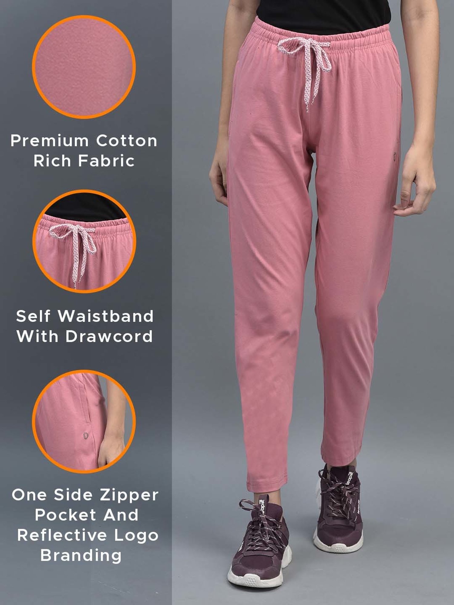 Dollar Pink Cotton Track Pants