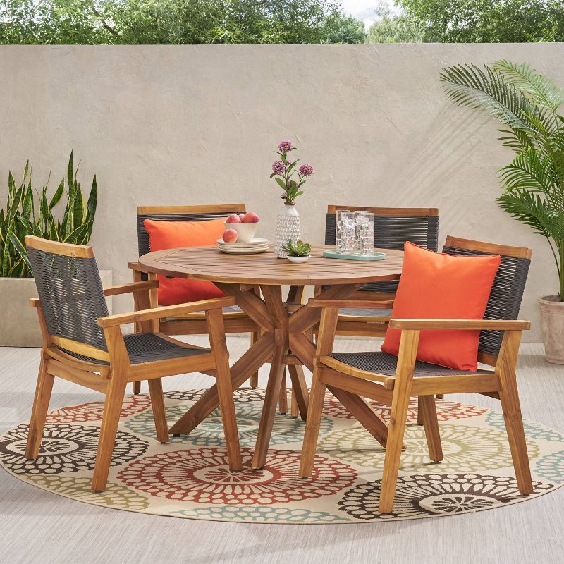 5pc Milano Dining Tan - Royal Garden