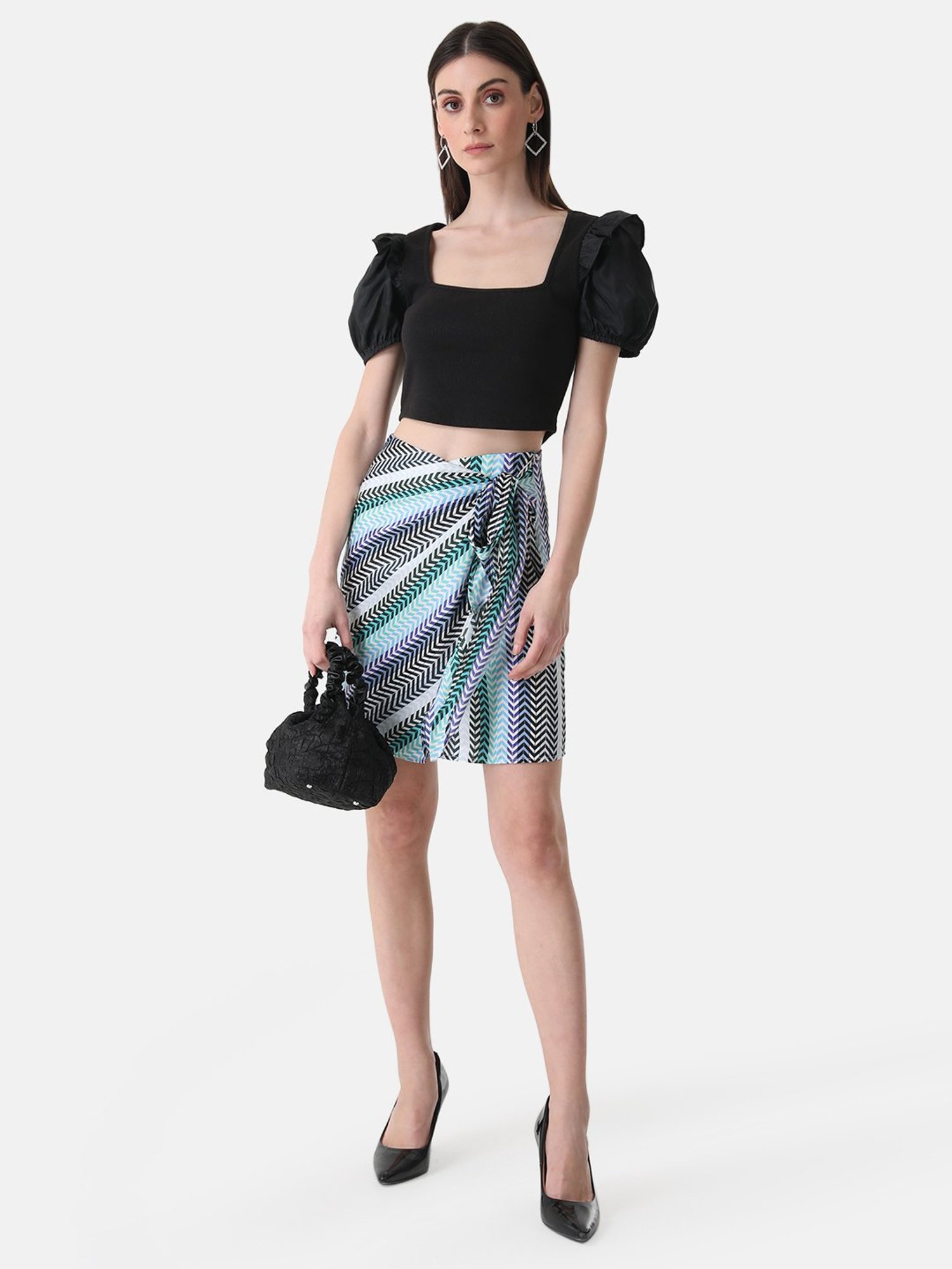 Kazo Printed Wrap Skirt