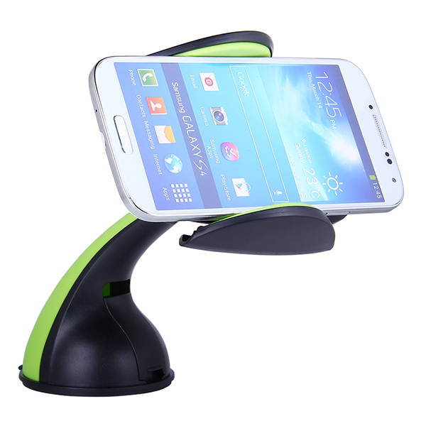 LENTION Car Mount Phone Holder with Windshield for iPhone, iPod, Smart Phone, PSP, GPS - Black