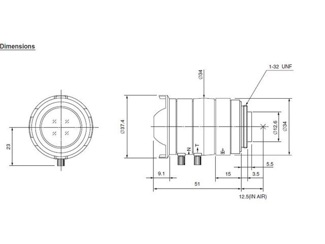 Computar Ganz High Quality CCTV Camera Lens T2Z1816CS 1/3" Super Wide 1.8-3.6mm f1.6 Varifocal, Manual Iris (CS Mount )