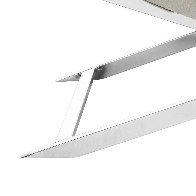 Fortas Mid-Century Modern Fabric Chaise Lounge Gray/Dark Walnut - Christopher Knight Home