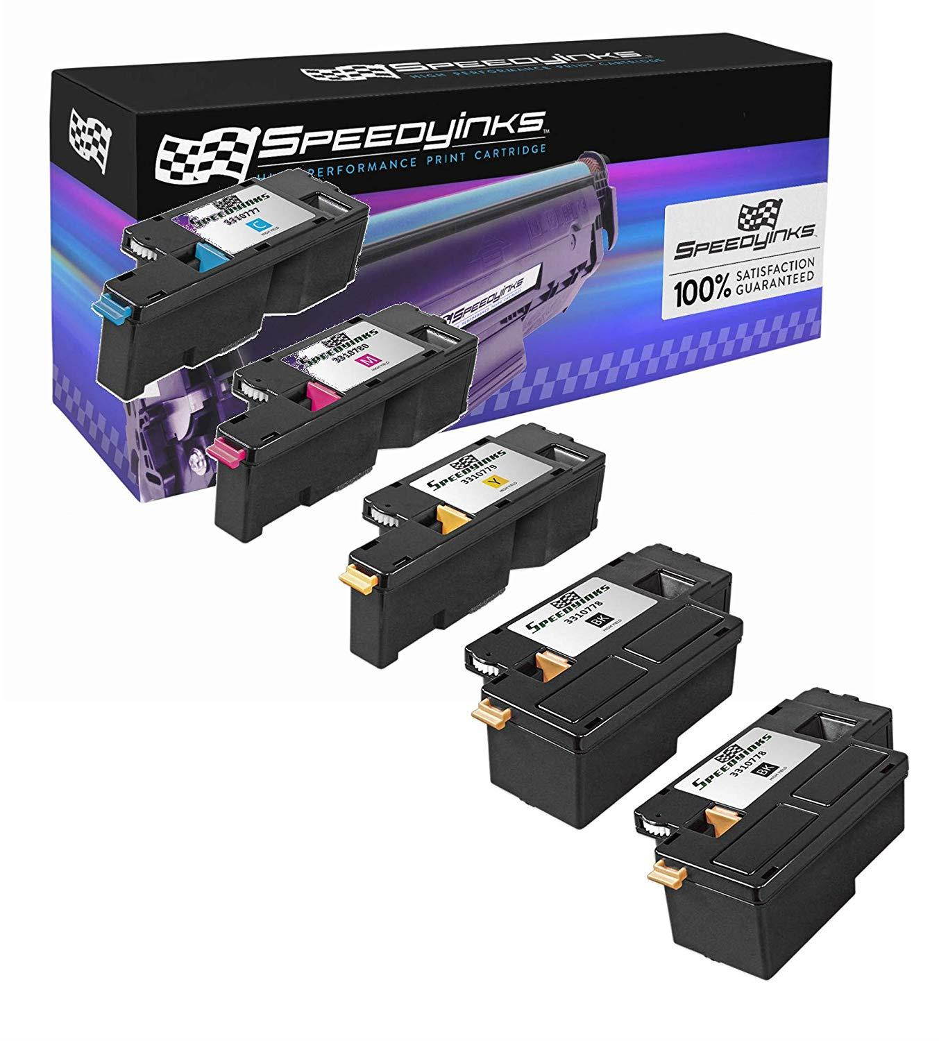 Speedy Inks Compatible Toner Cartridge Replacement for Dell 1250 (2 Black, 1 Cyan, 1 Magenta, 1 Yellow, 5-Pack)
