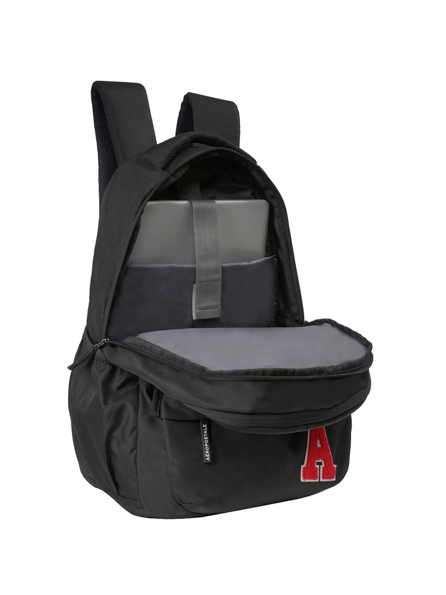 Aeropostale Marlin Black Polyester Printed Laptop Backpack - 23 Ltrs
