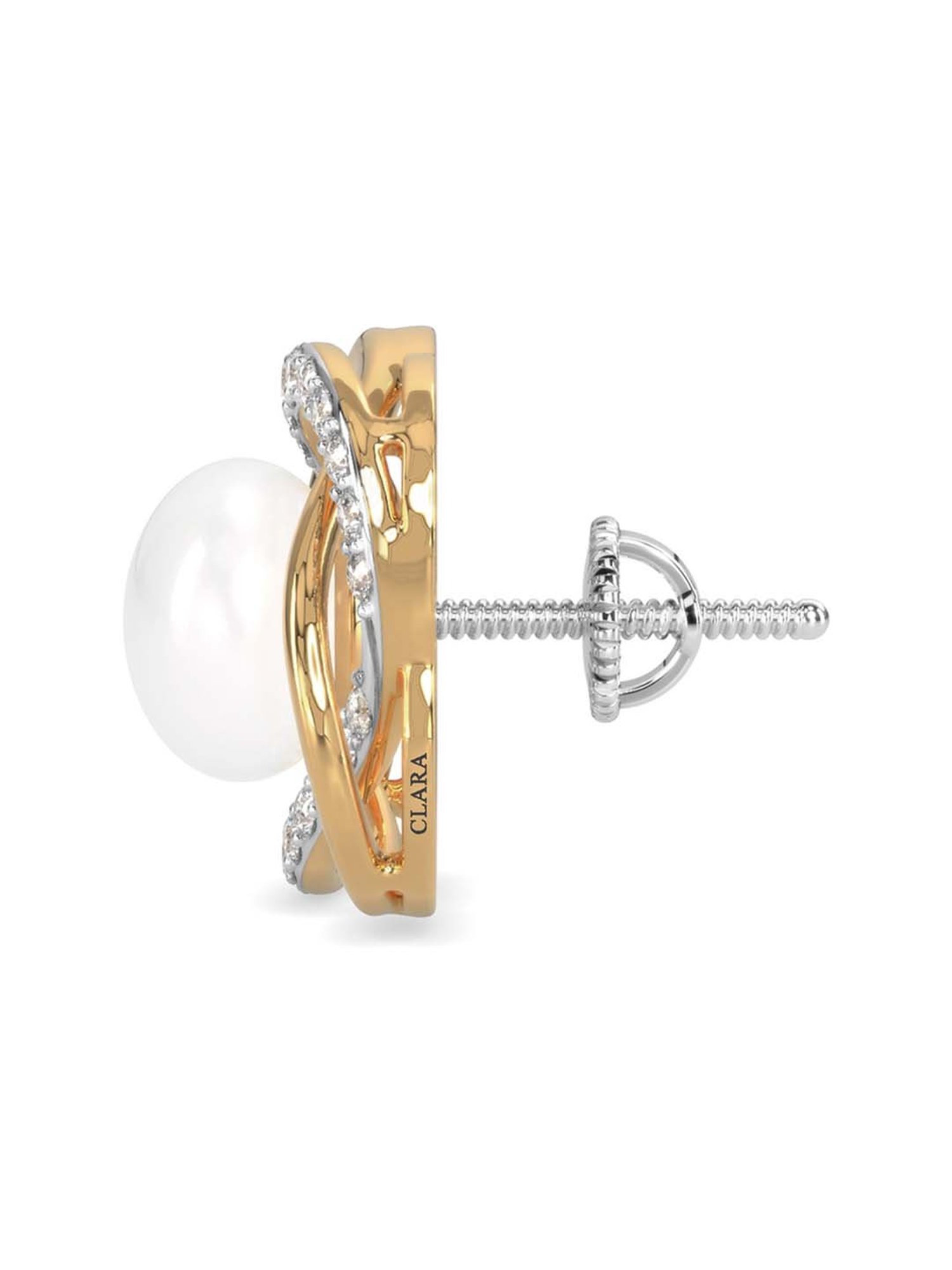 Clara 92.5 Sterling Silver Gold-Plated Swiss Zirconia Knot Earrings