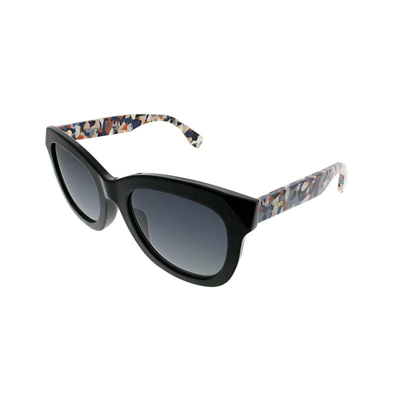 Fendi FF 0204 5MB Womens Cat-Eye Sunglasses Black 48mm