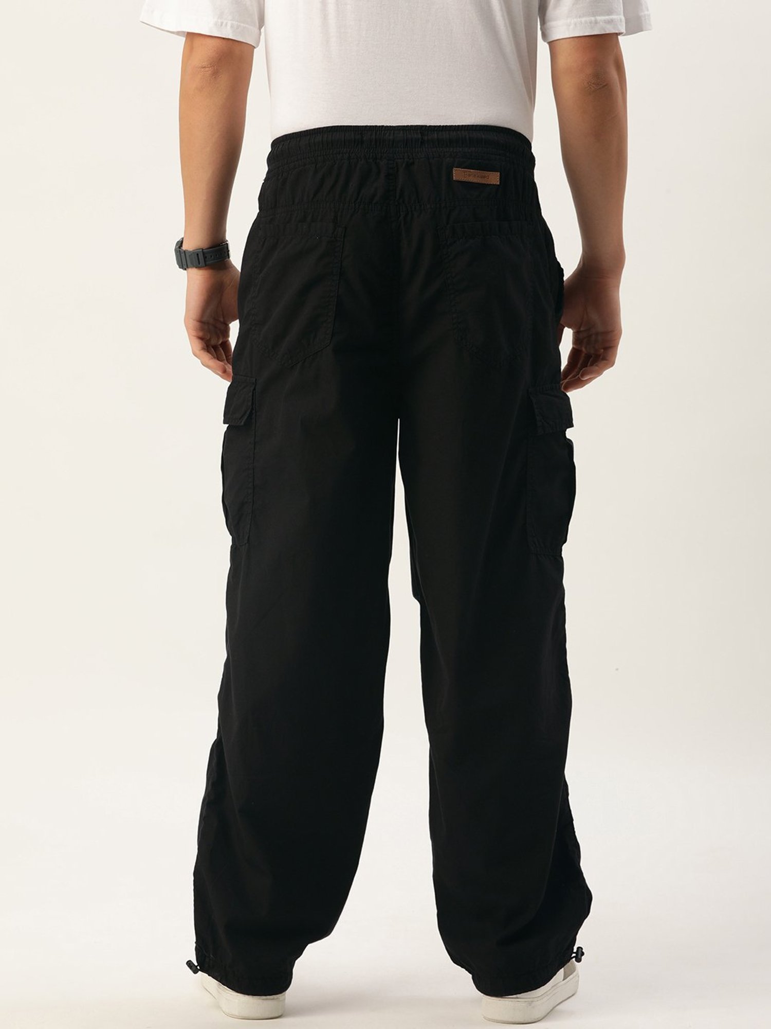 Slowave Beige Regular Fit Flat Front Trousers