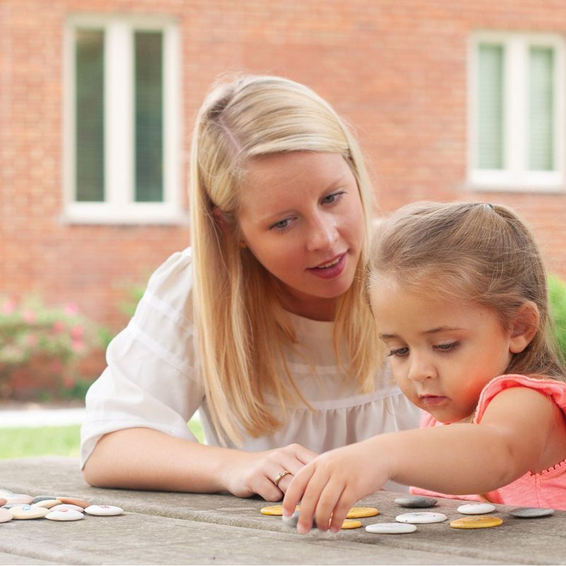 Yellow Door Rhyming Pebbles Enhance Phonemic Awareness and Vocabulary - Set of 16