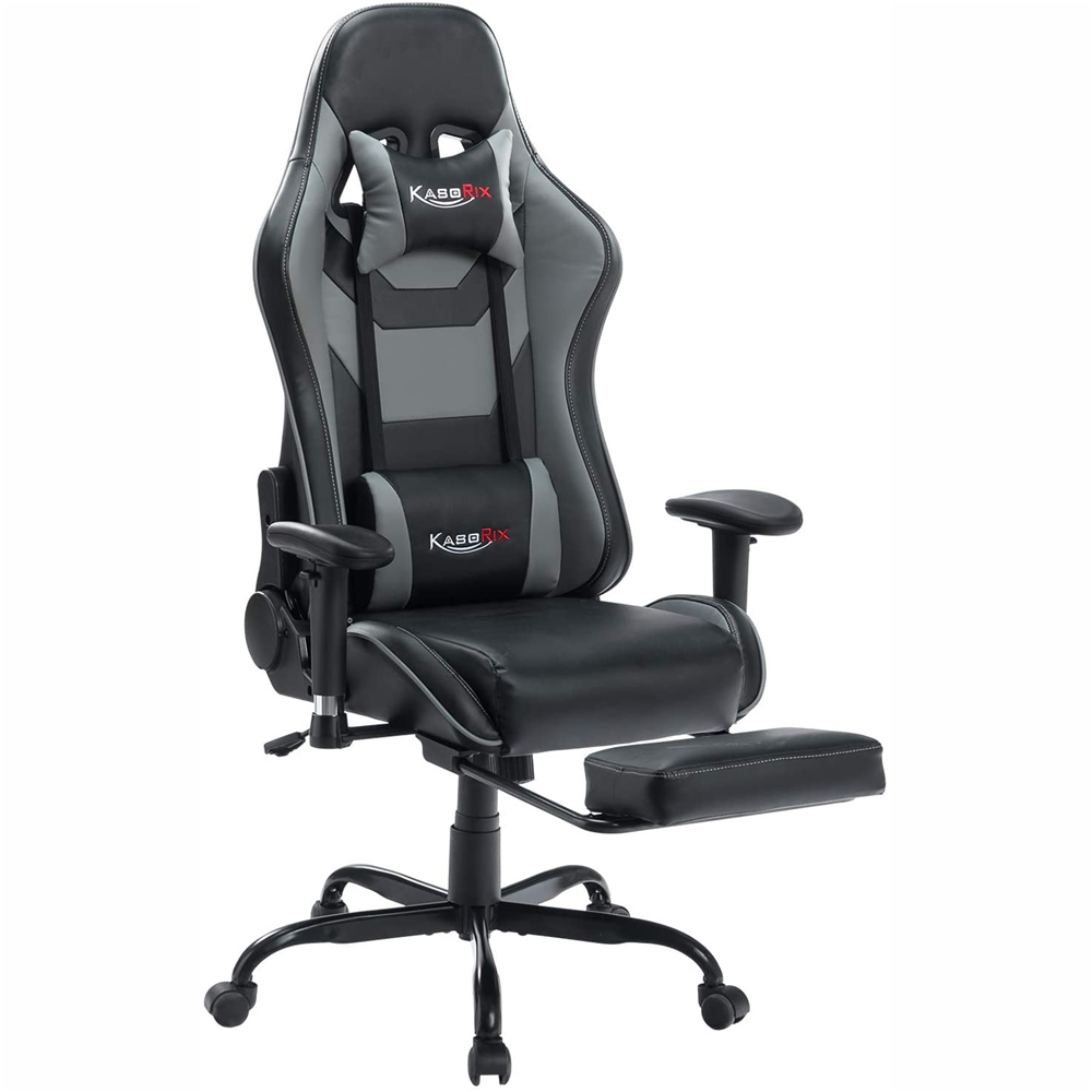 KASORIX Ergonomic Gaming Chair High Back Racing Chair with Footrest Massage Computer Gaming Chair Reclining Home Office Chair with Headrest and Lumbar Support