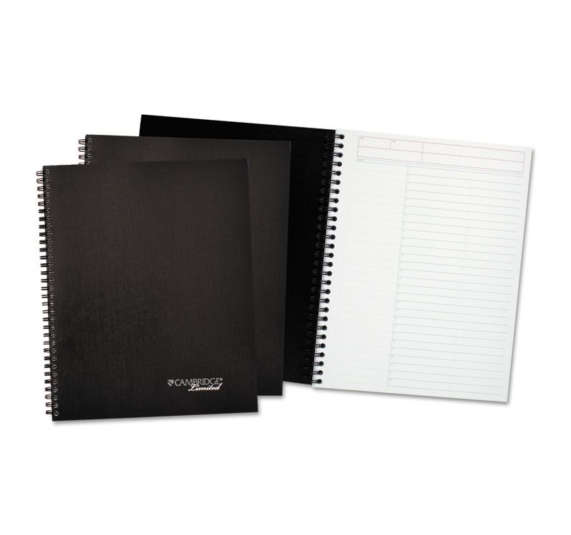 Cambridge Limited Action Planner Business Notebook Plus Pack 9 1/2 x 7 1/4 Black 80 Sheet 3/PK 45016