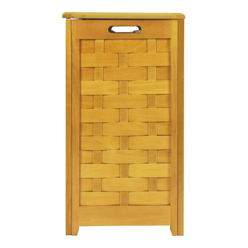 Oceanstar Rectangular Veneer Laundry Wood Hamper with Interior Bag