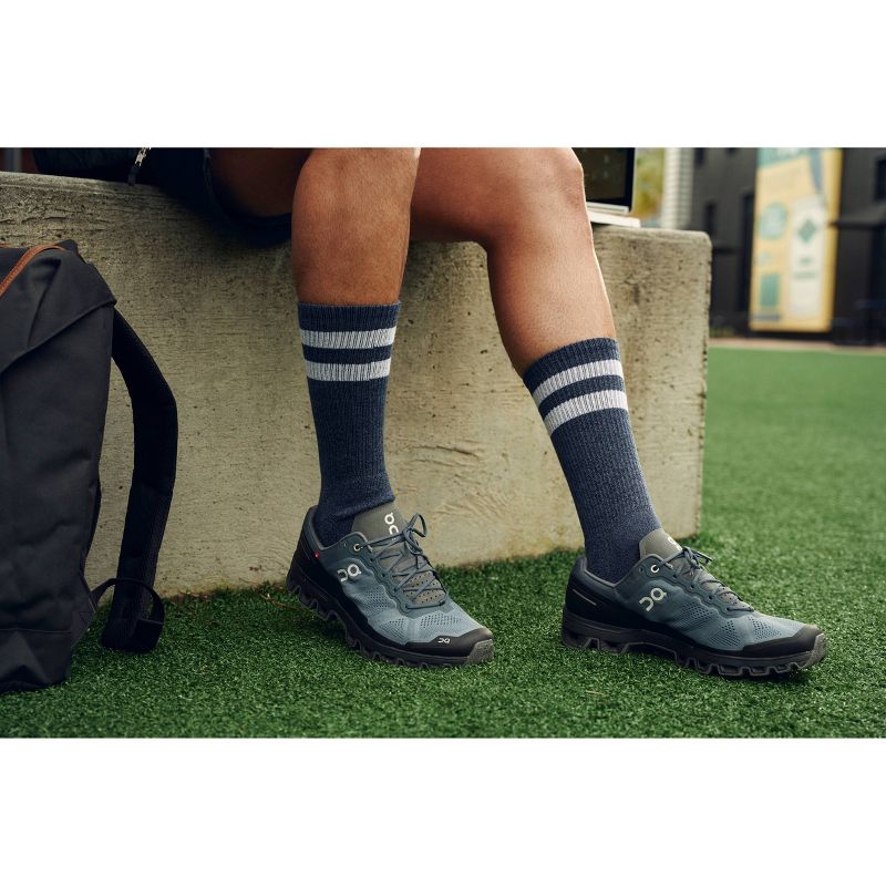 Signature Gold by GOLDTOE Men's 3pk Casual GT Double Stripe Crew Socks - 6-12.5