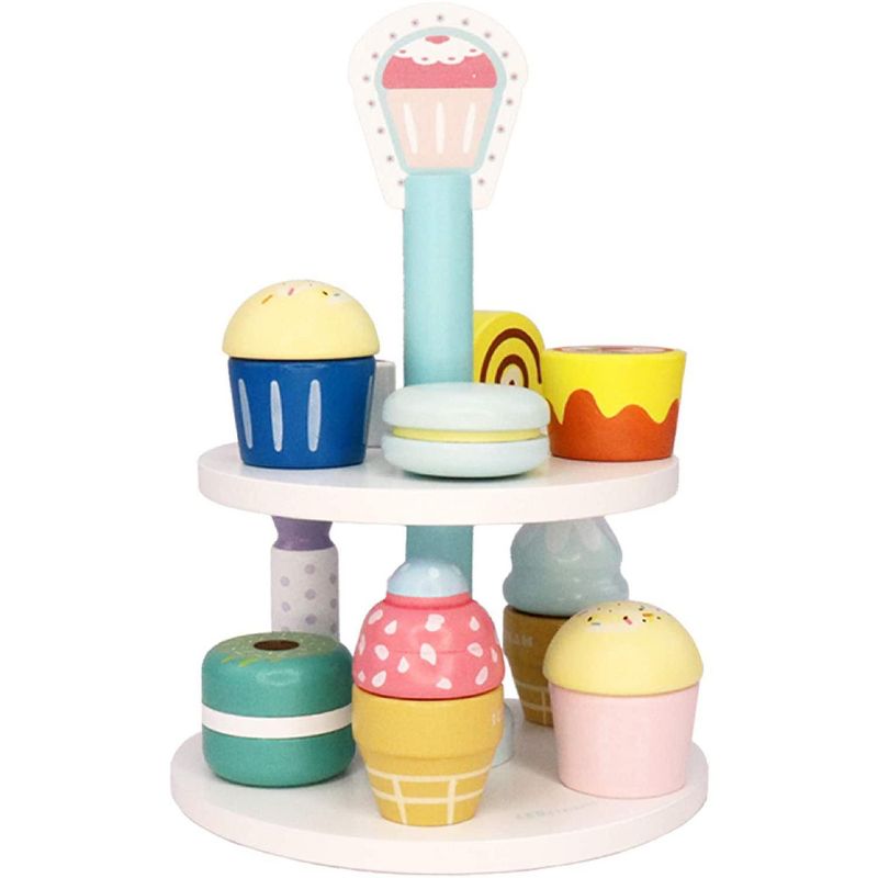 Melissa & Doug Stir and Serve Cooking Utensils (7pc) - Stainless Steel and Wood