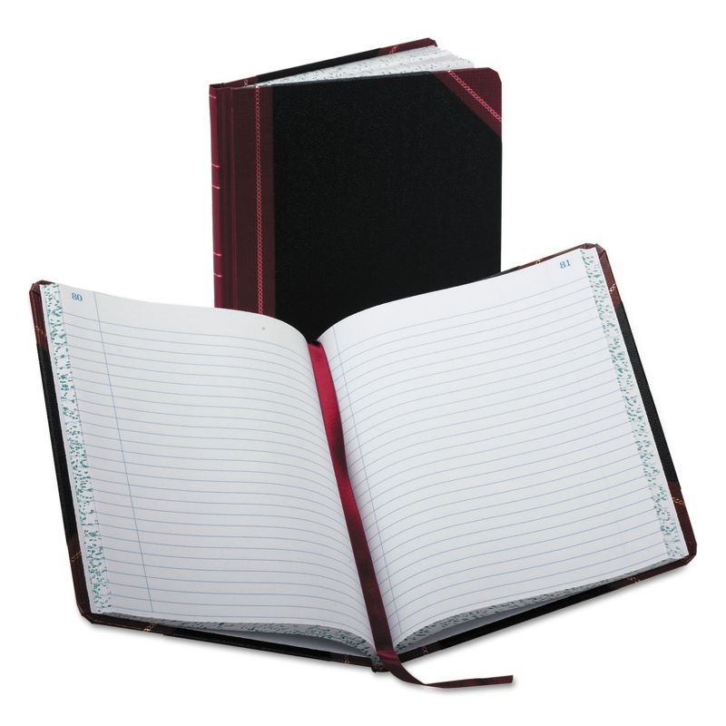 Boorum & Pease Record/Account Book Record Rule Black/Red 150 Pages 9 5/8 x 7 5/8 38150R