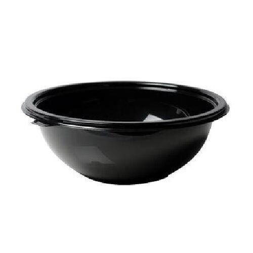 Fineline Settings 5320-BK, 32 Oz. Black PET Salad Bowls, 25/CS