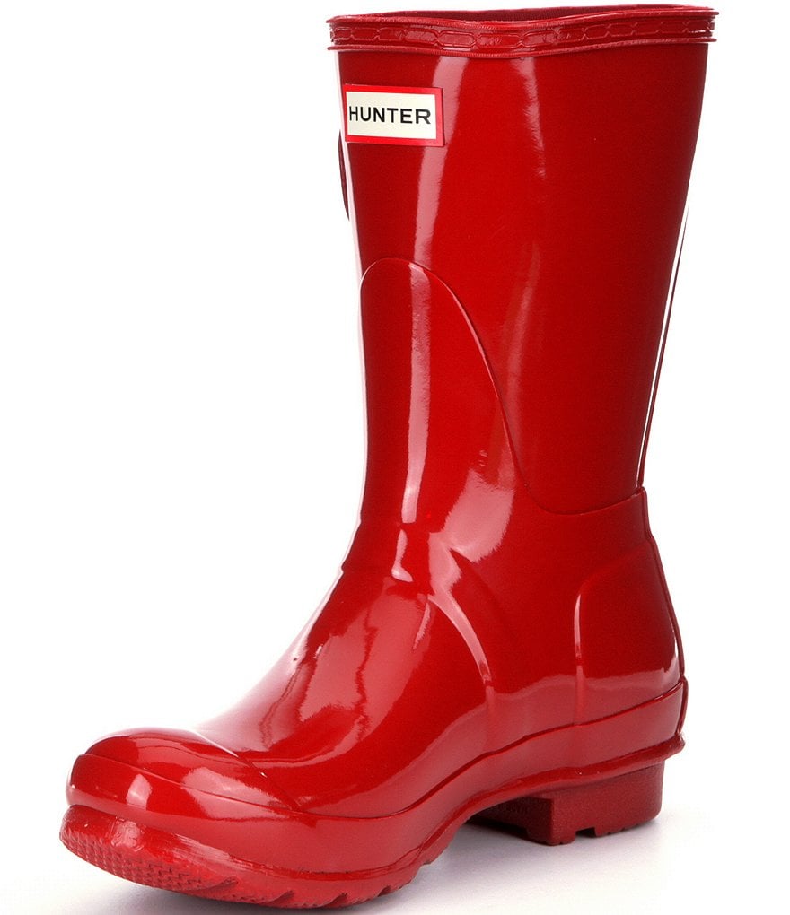 Hunter Women's Original Short Gloss Buckle Strap Rain Boots