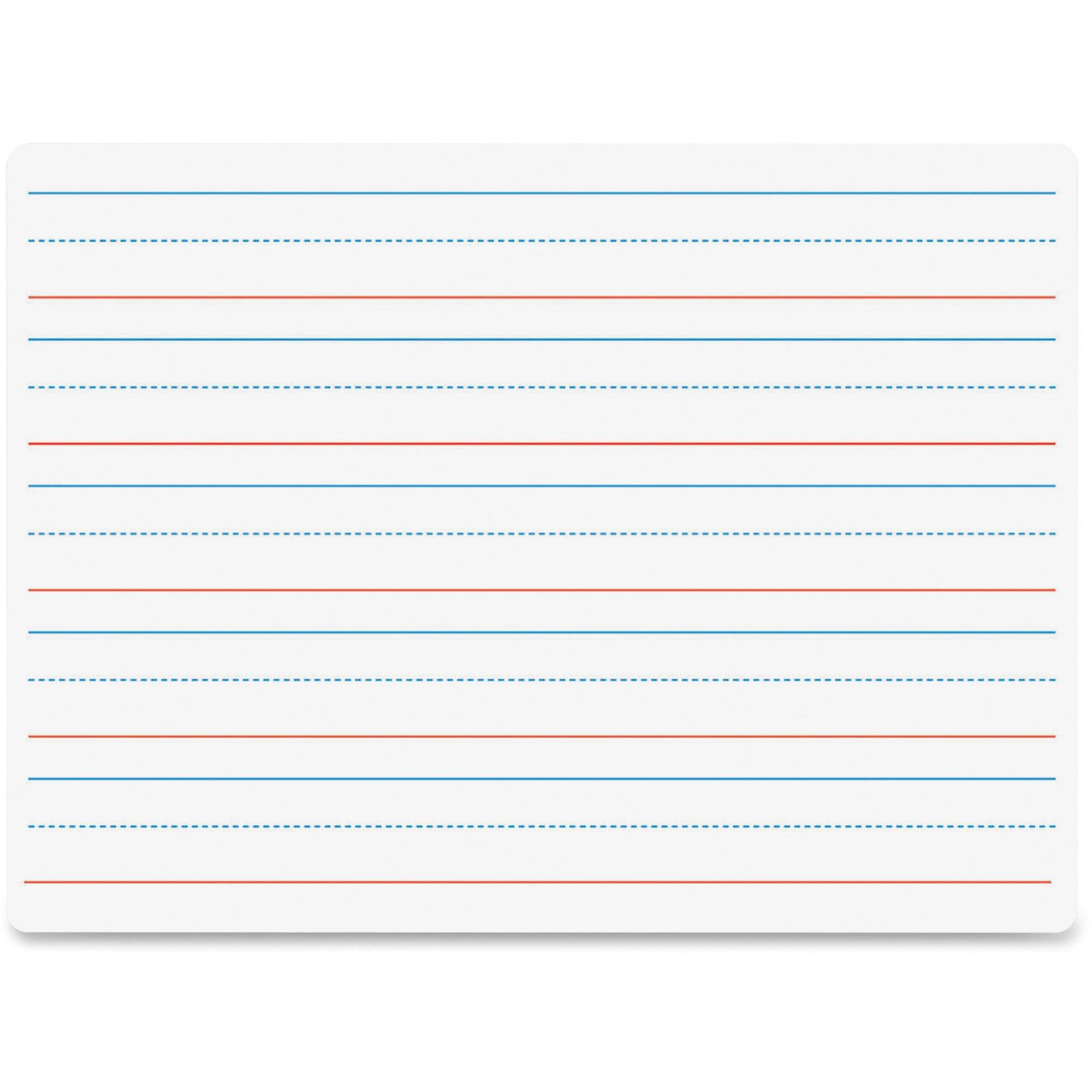 Flipside Products Dry-Erase Board Ruled 9"x12" Red/Blue 10034