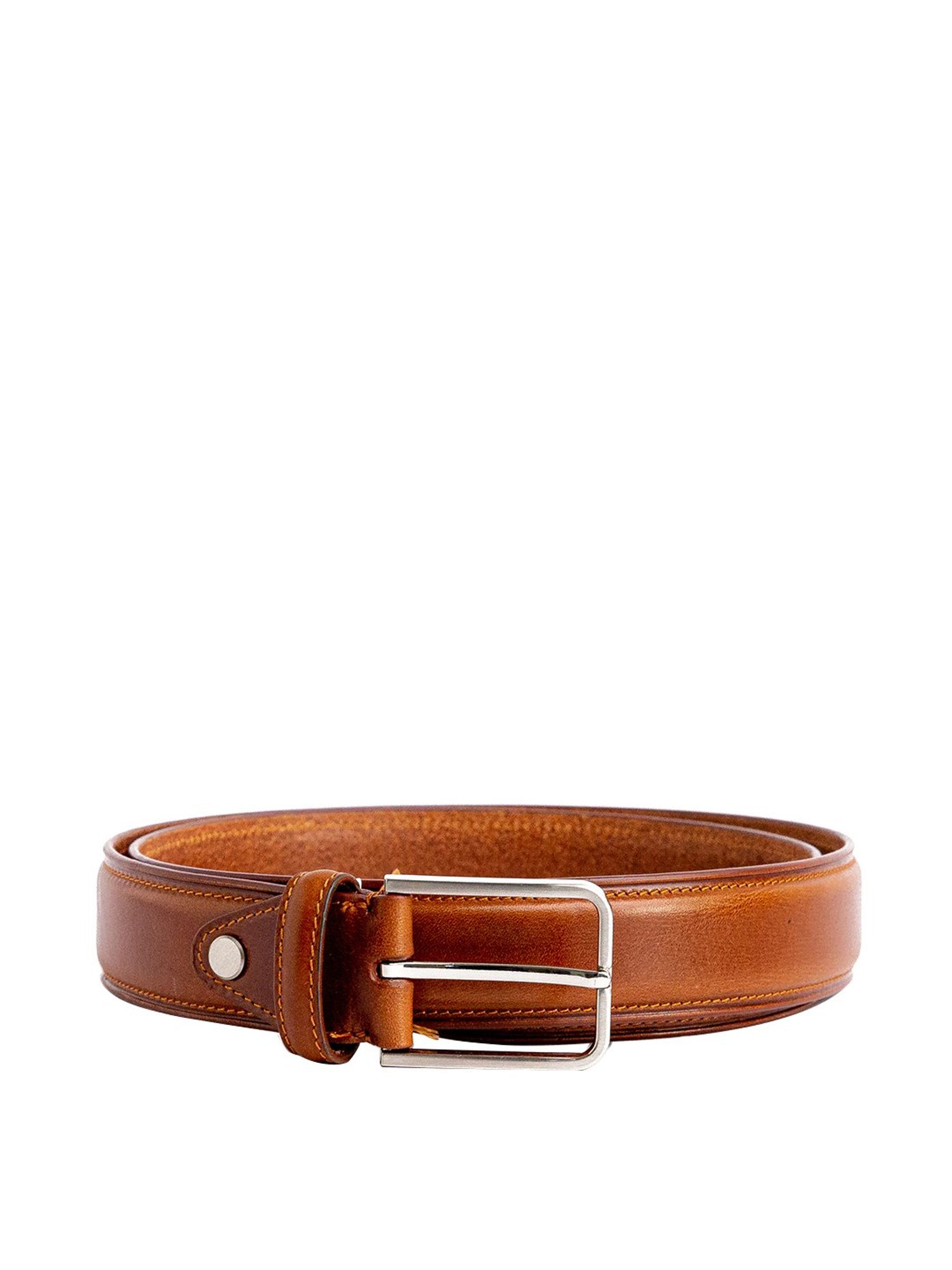 James Aston Brown Leather Waist Belt for Men