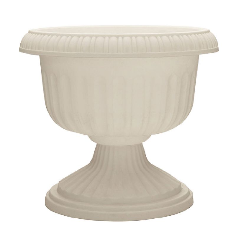 Southern Patio Dynamic Design Outdoor 18 In Resin Grecian Urn Planter Pot, White