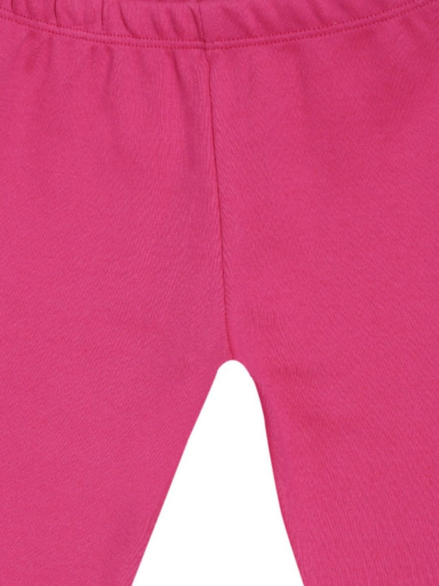 Kryptic Kids Pink Cotton Regular Fit Leggings