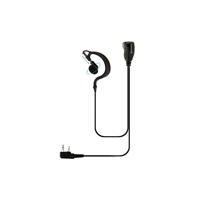 Wire Earhook Earpiece for Baofeng Radios BFF8HP BFF9 UV82 UV82HP UV82C UV5R UV5R5 UV5RA UV5RE UV5X3 V2+ and TYT Wouxun Kenwood 2Pin Radio Reinforced Cable G Shape Headset