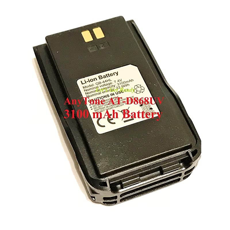 ATD878UV Plus D878UV D868UV D858 Battery Pack 74V 3100mAh with Belt Clip