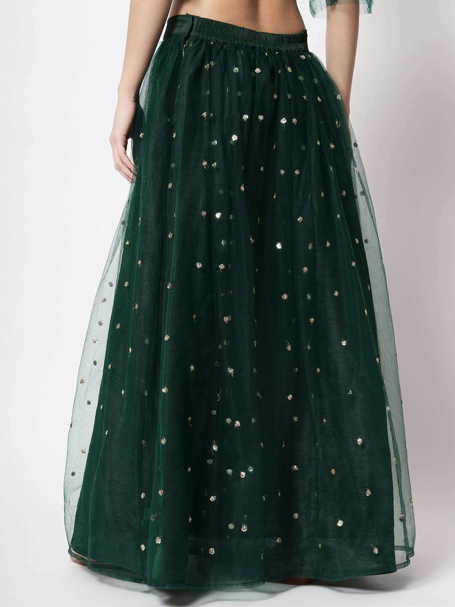 studiorasa Green Embroidered Skirt