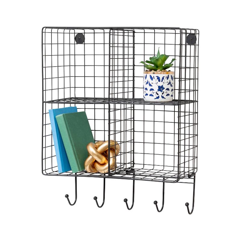 Honey-Can-Do Quad Cube Shelf Black