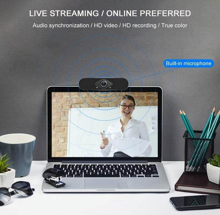 BEESCLOVER HD 1080P Computer Camera HD Webcam USB2.0 Computer Webcam Built-in Microphone