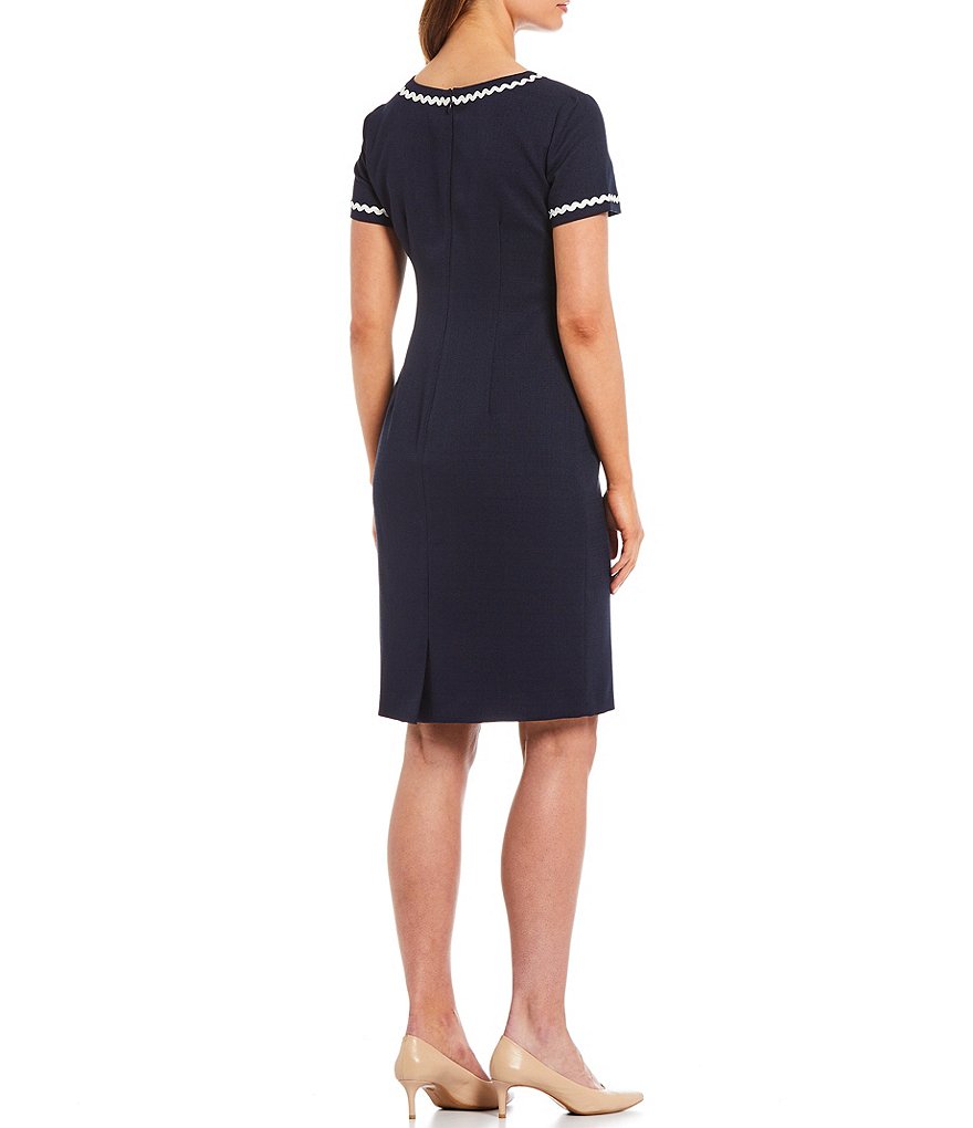 Calvin Klein Sleeveless Round Neck Button Front Sheath Dress