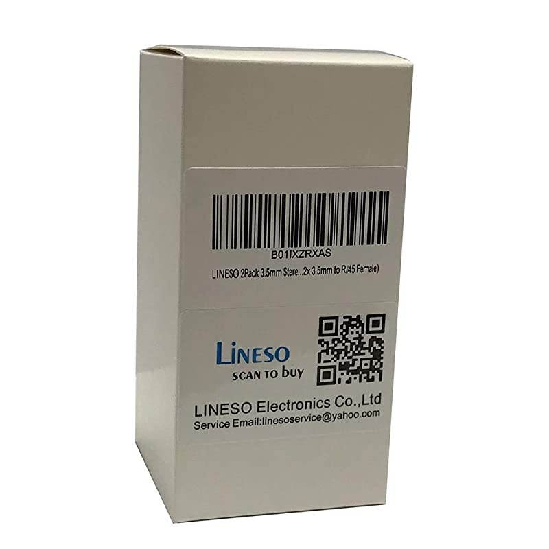 2Pack 3.5mm Stereo to RJ45 Female Extender Over Cat5&Cat6 Cable (2X 3.5mm to RJ45 Female)