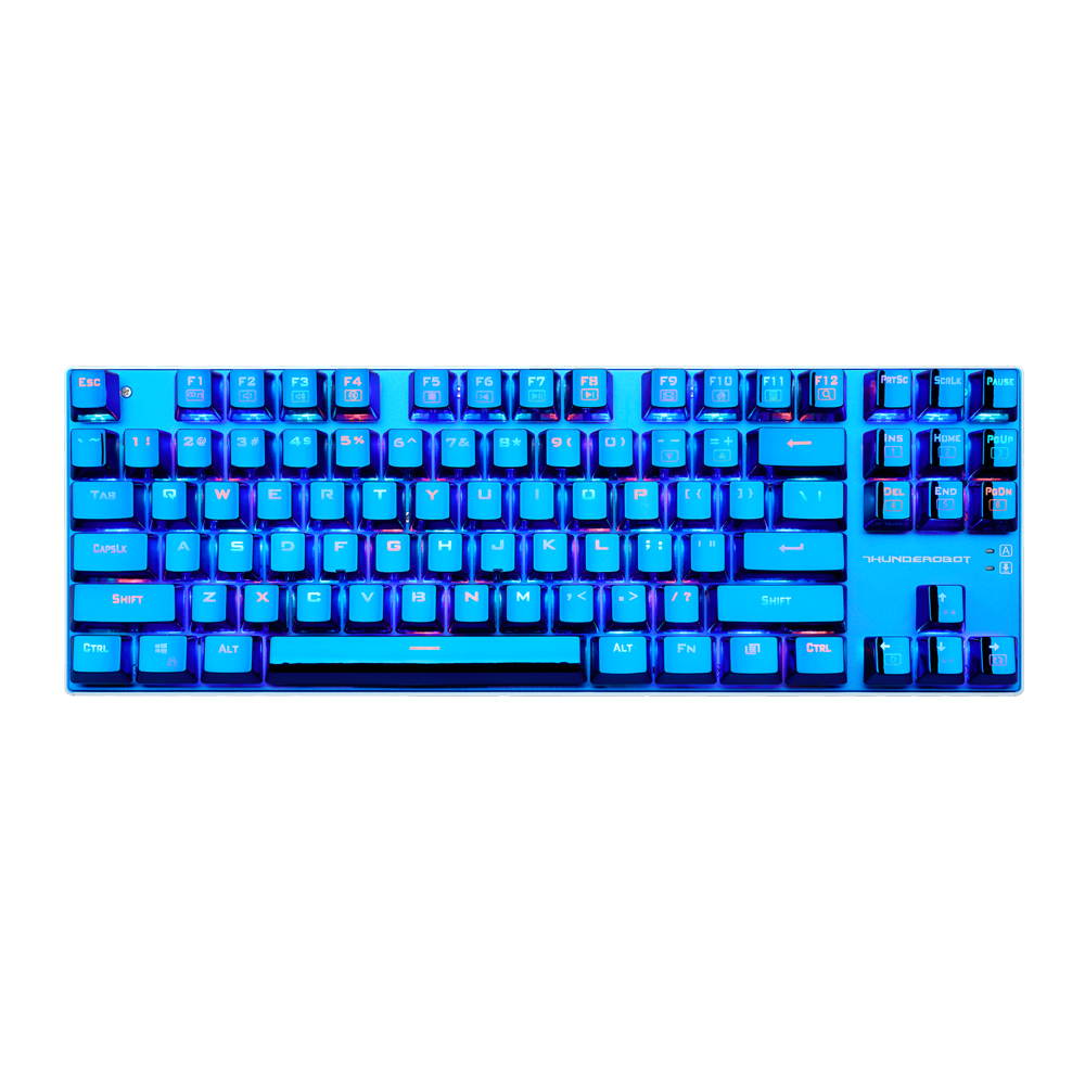 Thunderobot Blue Blood K750B Black Switch 87 Keys Mechanical Gaming Keyboard with Electroplacted Key Caps RGB Backlight-JG08050AA