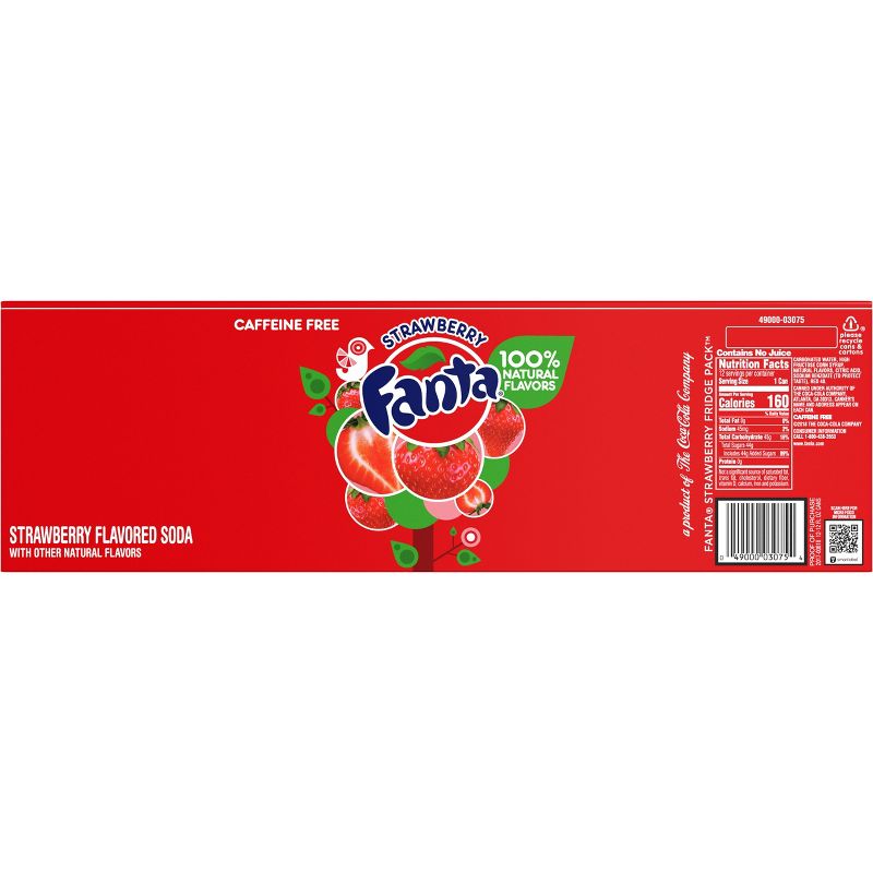 Fanta Strawberry Soda - 12pk/12 fl oz Cans