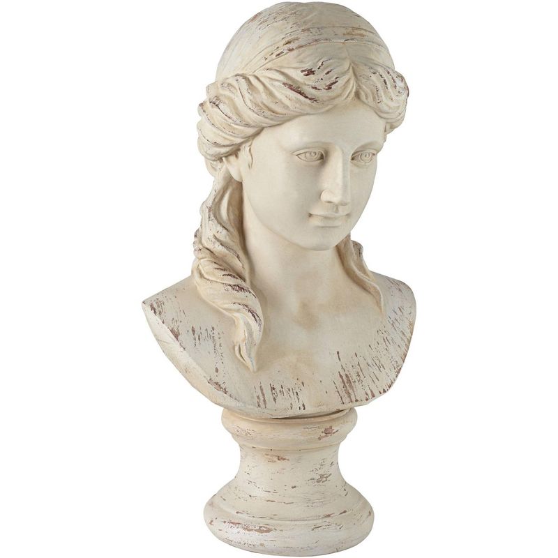 Kensington Hill Classic Greek 17 1/2" High Antique White Bust Sculpture