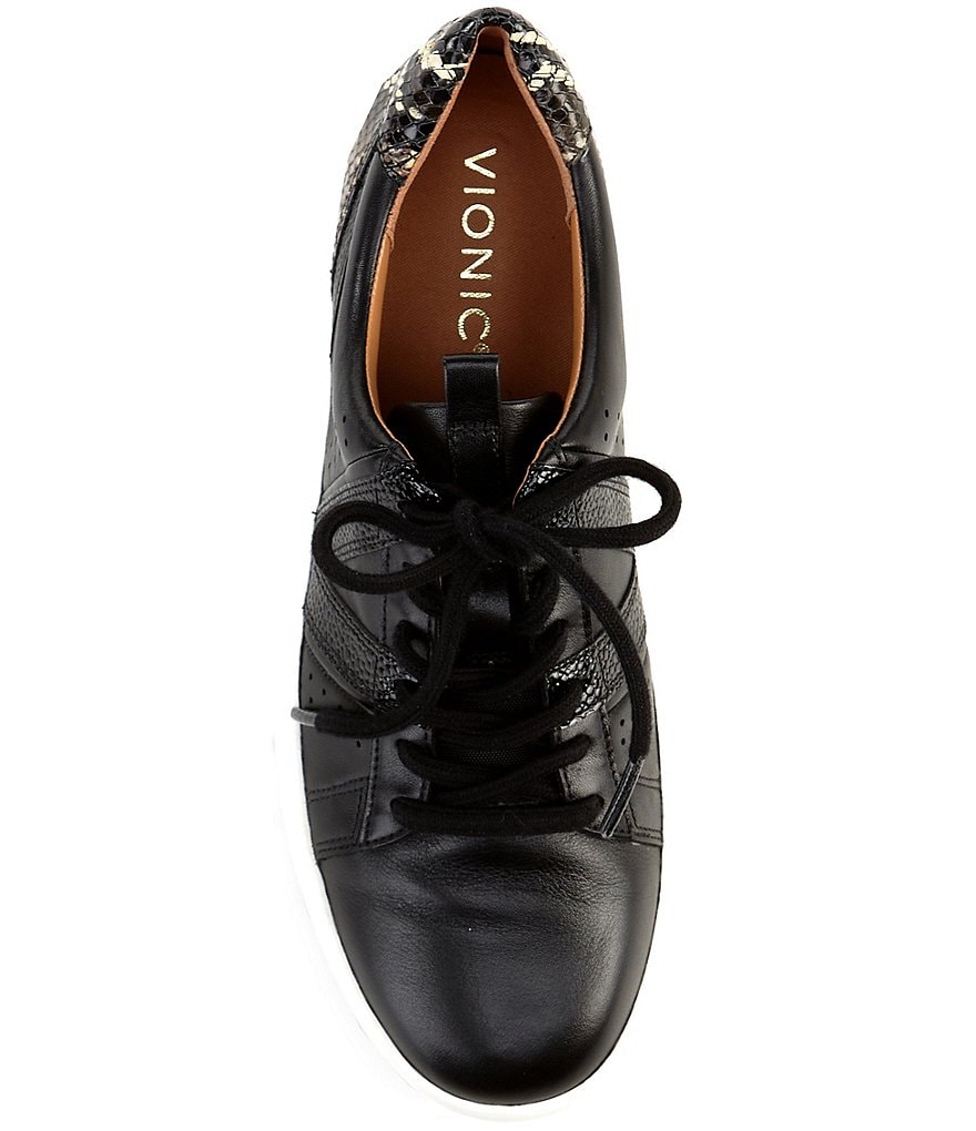Vionic Simasa Rays Snake Print Accent Leather Sneakers